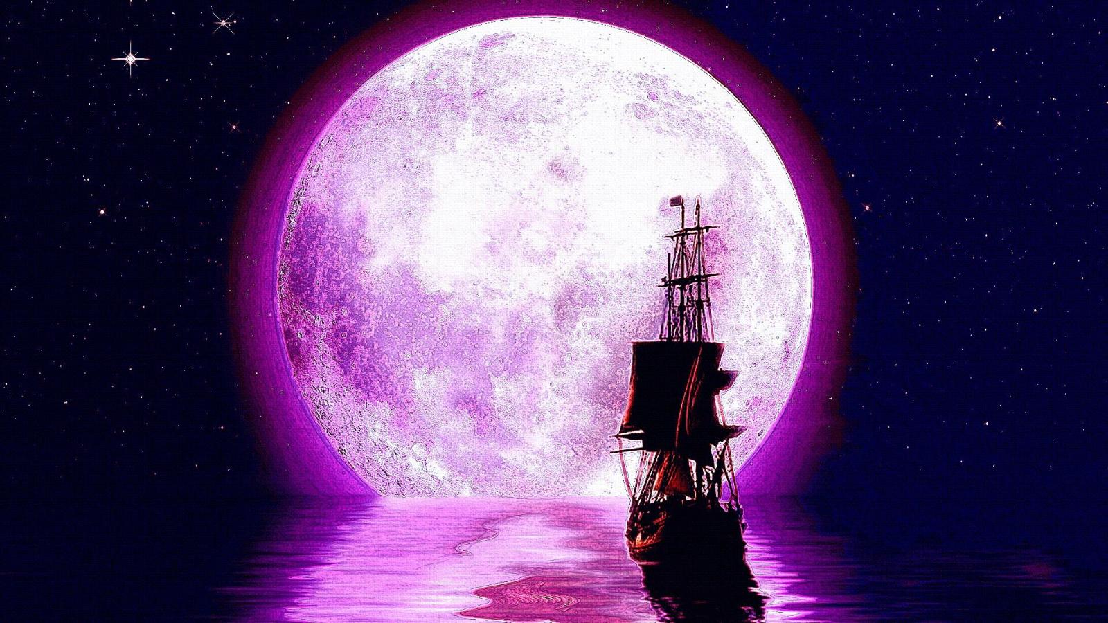 1920x1080 45+ Purple Moon and Stars Wallpapers - Download at WallpaperBro
