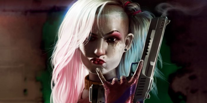 1920x1080 Harley Quinn Cool Gun Art, HD Superheroes, 4k Wallpapers, Images
