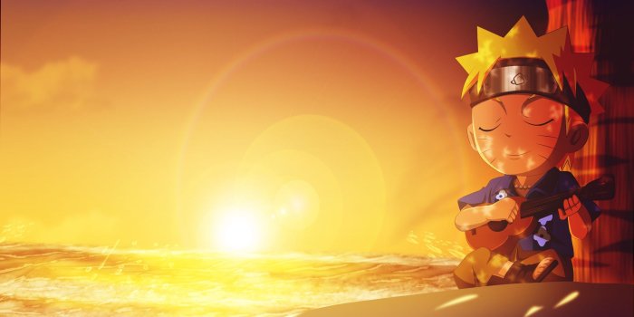 2100x1142 5074733 Chibi, Hawaii, Beach, Naruto Uzumaki, Sunset wallpaper and