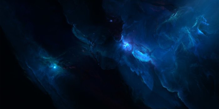 1920x1080 Download 1920x1080 Blue Nebula, Stars, Galaxy, Light Wallpapers for