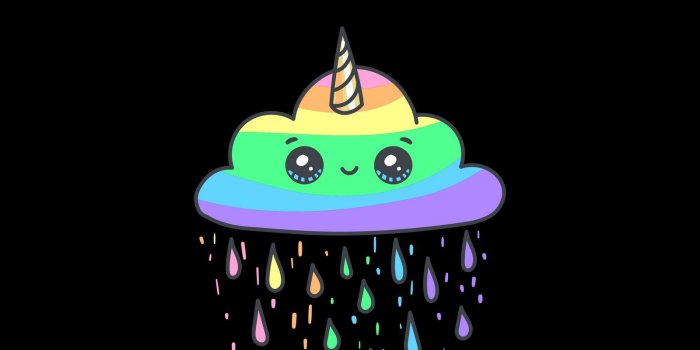 1600x900 Download wallpaper 1600x900 cloud, unicorn, rainbow, cute, colorful