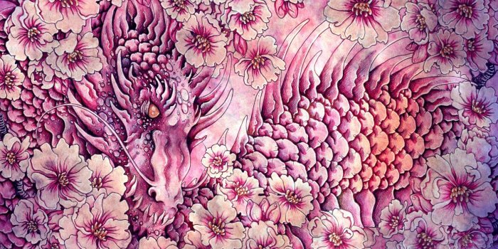 1410x838 2804048 pink cherry blossoms trees dragons flowers wallpaper and