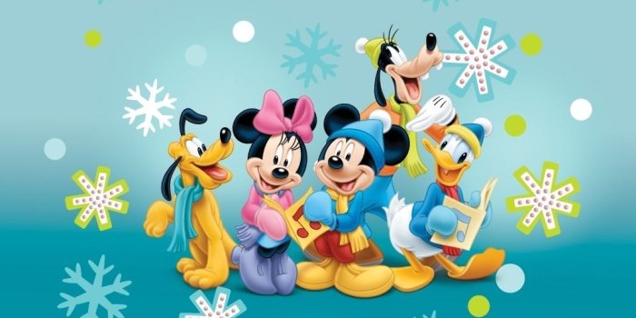 1024x768 35+ Mickey Mouse Winter Wallpapers - Download at WallpaperBro