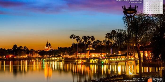 1920x1080 2014 08 August Wallpaper – Disney Twilight World Showcase Lagoon
