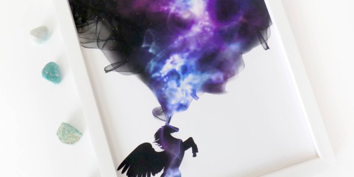 2576x1932 Unicorn Art Print, Fantasy Art Print, Galaxy Space Art, Sci-fi Art