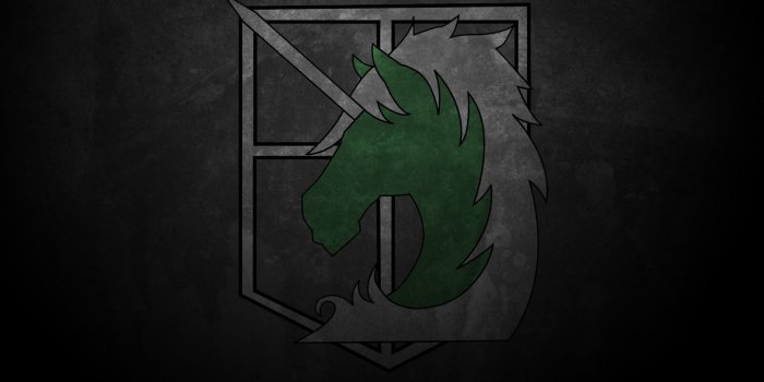 1920x1200 Green and gray horse attack on titans logo, Shingeki no Kyojin HD