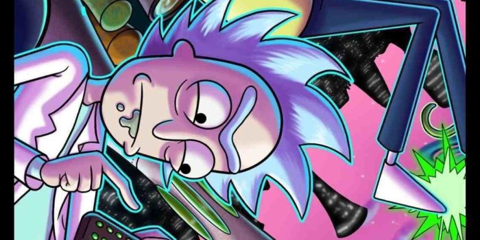 1138x2338 Trippy Rick And Morty Wallpapers