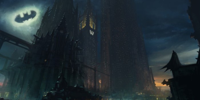 1920x1080 Batman, Artwork, Concept Art, Gotham City, DC Comics, Superhero