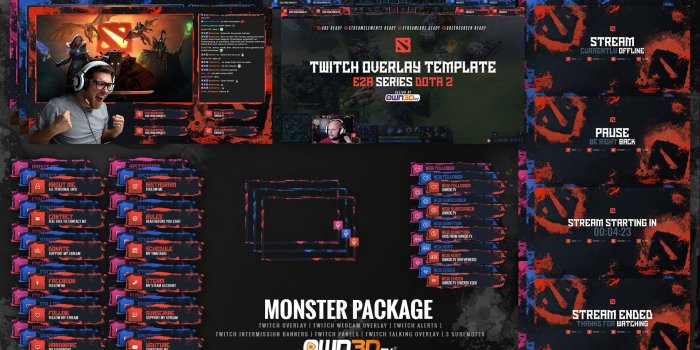1920x1080 Free Twitch Overlays, Panels and Alerts for Streamers