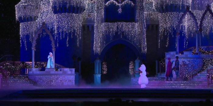 1920x1080 Magic Kingdom B-Roll: Holiday Castle Lighting | Walt Disney World News