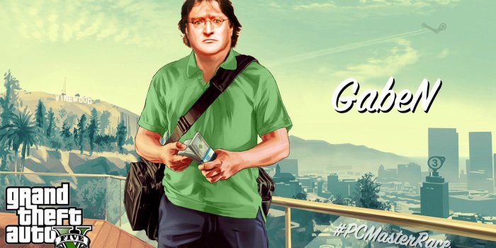 1920x1080 I Made a Glorious GabeN GTA 5 Wallpaper for All of You! (1920x1080