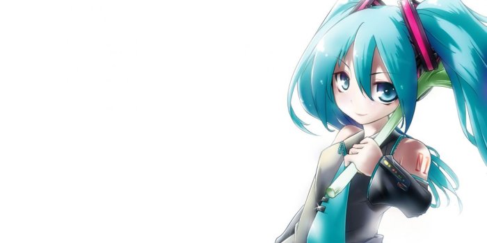1244x700 Vocaloid Hatsune Miku simple background anime girls wallpaper