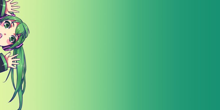 2335x1358 A simple Miku wallpaper. : hatsune