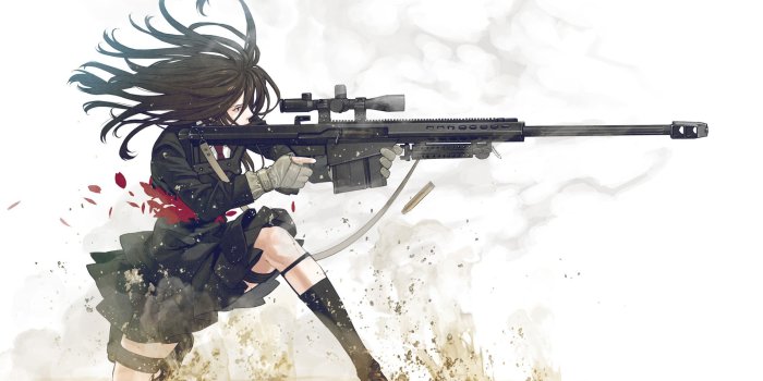 2237x1405 Girl With Gun by ~DeathOrToy on deviantART HELL YEAH, .50BMG
