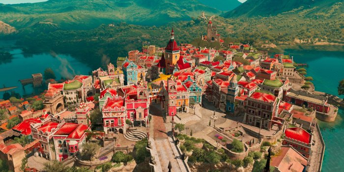 3458x1600 HD wallpaper: houses in town wallpaper, The Witcher 3: Wild Hunt