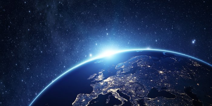 3840x2160 Download 3840x2160 Earth, Stars, Lights, Galaxy Wallpapers for UHD