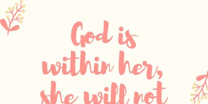 735x1102 God is within her, she will not fall. Psalms 46:5 Pink Wallpaper