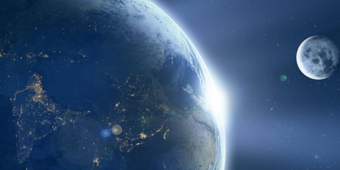 6880x2880 space, Moon, Earth, Stars Wallpapers HD / Desktop and Mobile Backgrounds