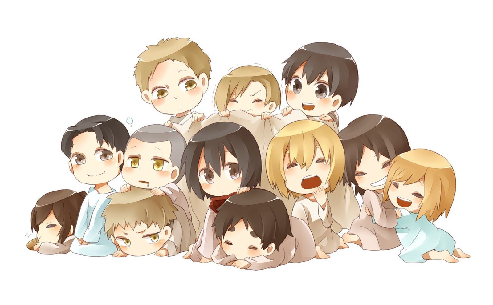 1600x991 Attack On Titan Chibi Wallpapers HD