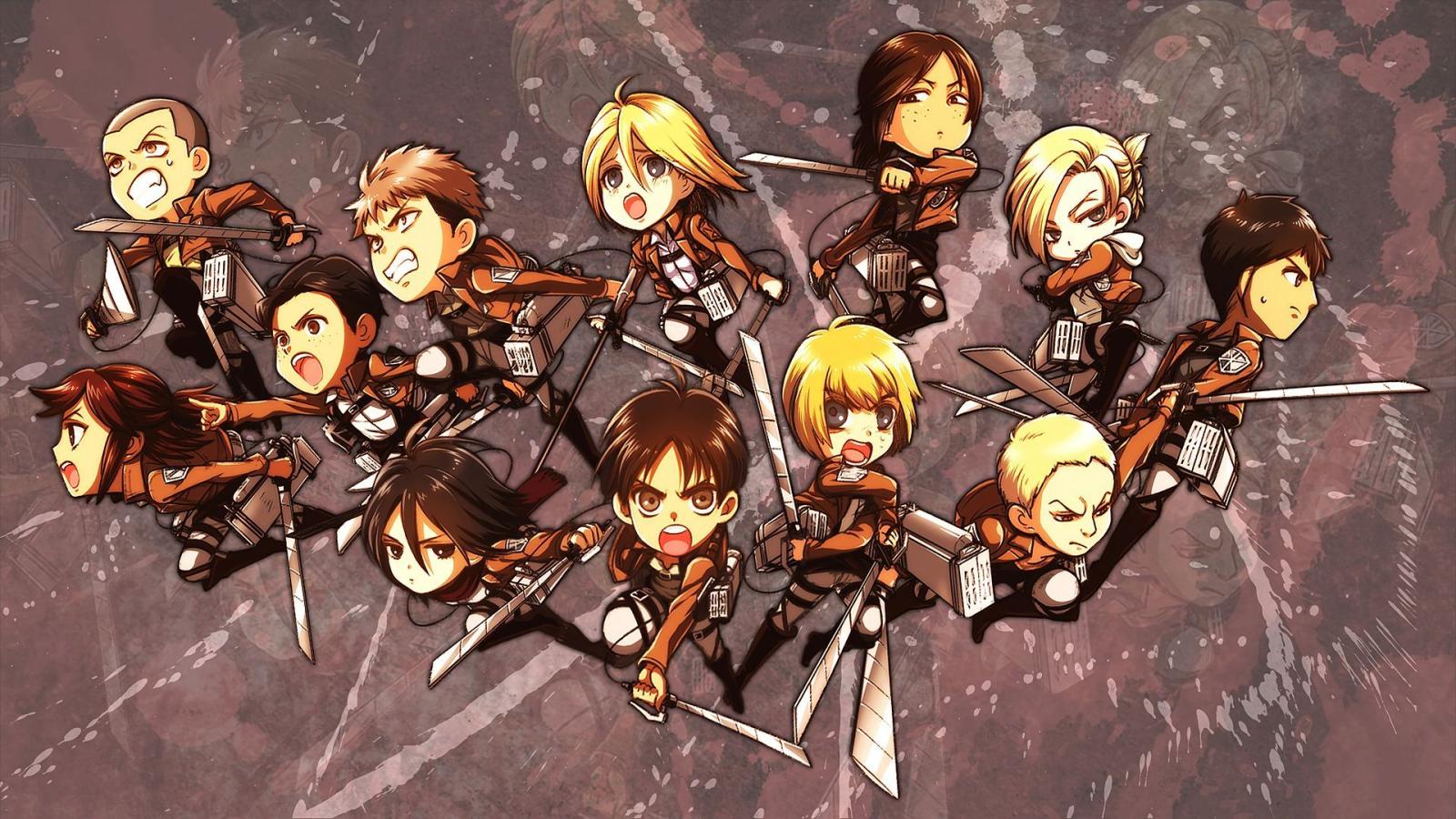 1920x1080 Attack On Titan Chibi Wallpapers HD
