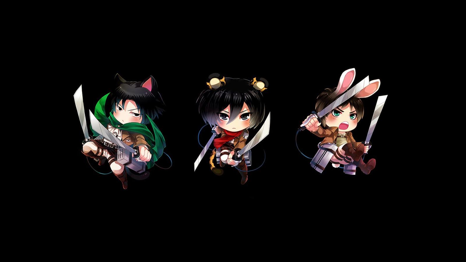 1920x1080 Attack On Titan Chibi Wallpaper, High Quality Creative