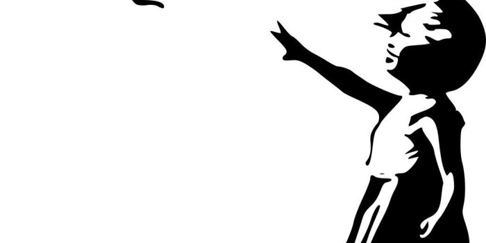 1032x1423 Amazon.com: Banksy Balloon Girl Wall Sticker 60x130cm, Facing Left