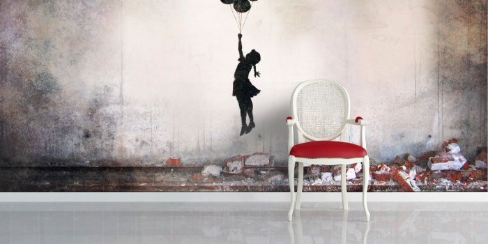 1280x900 Banksy Girl With Balloons Wallpaper | New Place - Paint/Wallpaper