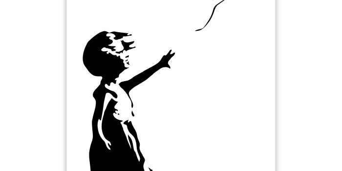 3000x3000 Little Girl with a Balloon [Poster]