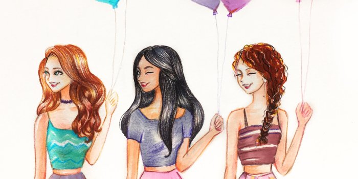 2826x2826 Girl With Balloons Drawing at GetDrawings.com | Free for personal