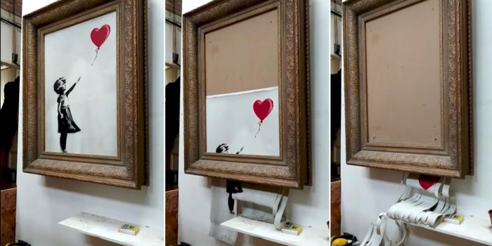 2048x1152 Banksy reveals he meant to shred entire £1m Girl With Balloon