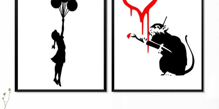 920x920 Banksy Graffiti Girl With Balloon Mona Lisa Butt Orangutan Wall Art Canvas  Painting Nordic Posters And Prints Wall Picture Decor