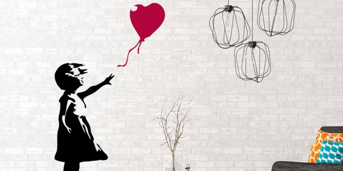 1080x1080 Banksy girl balloon, Banksy, Banksy sticker, Banksy wall decor, Banksy  hope, above bed art, street art decal, dorm room decor