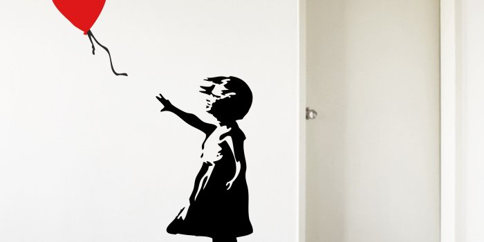 2850x2850 Girl Banksy Balloon Wallpaper