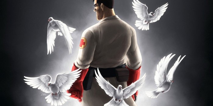 1920x1200 HD wallpaper: 5760x1080 px Heavy (TF2) Medic (TF2) Source Filmmaker