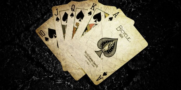 1244x700 Cards poker the game digital art ace of spades card game dark