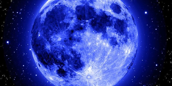 1024x1024 Blue Moon And Star #iPad #Wallpaper | Attractive Outer Space in 2019