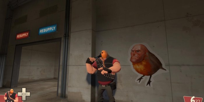 1920x1080 The Heavy bird [Team Fortress 2] [Sprays]