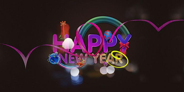1366x768 New Year Wallpaper Black Background Free Downl #10939 Wallpaper