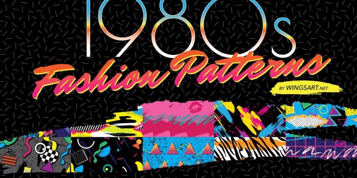 1160x772 1980s Retro Fashion Patterns ~ Graphic Patterns ~ Creative Market