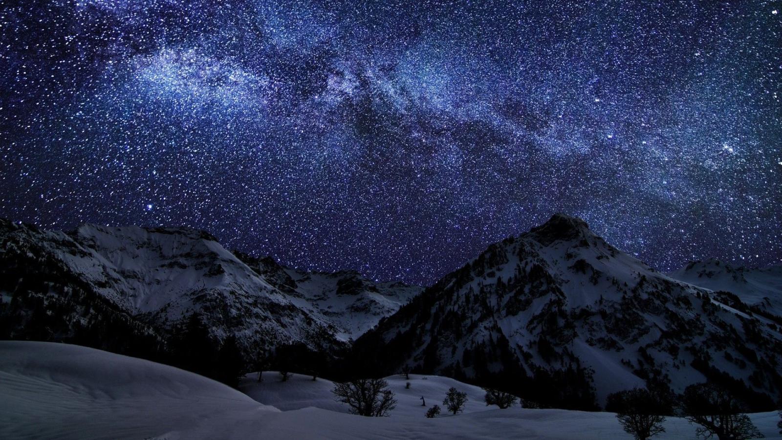 1920x1080 70+ Winter Night Sky Wallpapers - Download at WallpaperBro