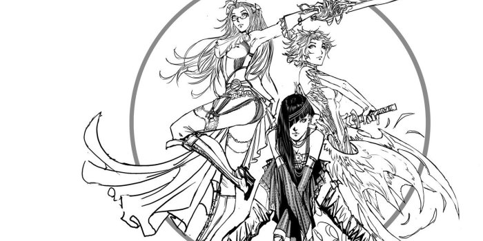 1332x850 Wallpaper black and white, style, comic, manga, random, Stjepan