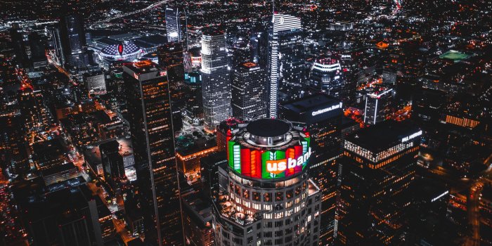 3840x2160 Download 3840x2160 wallpaper los angeles, aerial view, buildings