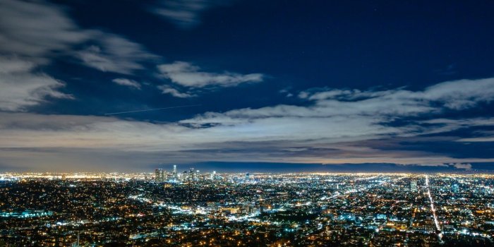 1332x850 Wallpaper lights, USA, United States, sky, night, Los Angeles