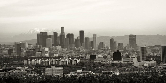 1366x768 View Of Downtown Los Angeles Desktop Background