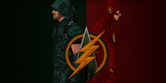 3840x2160 Download wallpapers Arrow, Flash, superheroes, 4k, art for desktop
