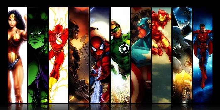 1920x1080 DC Comics, Batman, Iron Man, Spider Man, Green Lantern, Captain