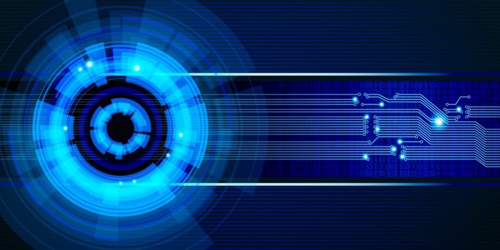 2560x1080 Free download HD Background Circle Digital Art Pattern Neon Blue