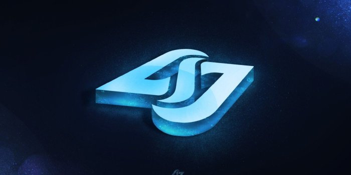 1332x850 Wallpaper drops, light, ice, dust, logo, blue background, cs go