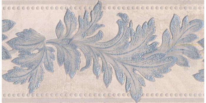 1822x1049 Wall Border - Silver Sparkling Damask Leaves on Beige Abstract Wallpaper  Border Retro Design, Prepasted Roll 15 ft. x 7 in.