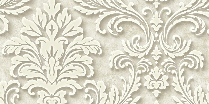 1965x2000 Framed Damask Wallpaper in Light Gold DS60105 by Wallquest